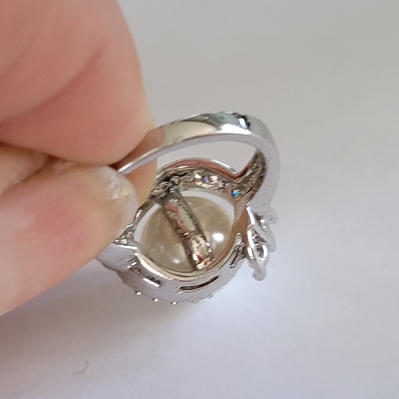 Pearl set in 18 Kt GE Ring - Size 5 - Picture 4 of 4